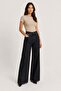 Wide Leg Denim Pants - 3