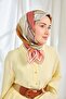 Twill Silk Scarf Mid-Century Rosebud - 4