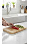 100% Natural Bamboo Oak Cutting Board 30X20 cm Thickness 1.8 cm Non-Stretching Wooden Kitchen Presentation Board with Handle