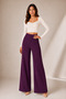 Women's High Waist Modal Fabric Sweatpants with Front Stitching Detail - 2