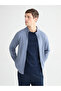 Rmz Gi̇yi̇m Farkiyla Comfortable Fit Stand Collar Men's Zippered Sweatshirt