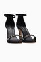 Women's Thin Heeled Evening Dress Shoes 26Y Ykşk-8594 Black Satin - 5