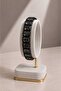 Crystal Black Stone Steel Bracelet
