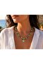 Emerald Green Bird Glass Bead Necklace
