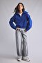 Regular Fit Half Turtleneck Cobalt Blue Sweater H2261Ax26Au - 2
