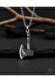 Stainless Steel Nordic Norse Gothic Style Viking Axe Men's Necklace - 3