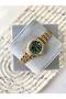 Assen Minimal Gold Green Dial Classic Model Women's Wristwatch