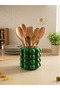 Bubble Countertop Concrete Vertical Spoon Holder Organizer Green Color - 2