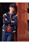 Embroidered College Collar Boys' Puffer Coat