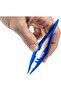 Plastic Forceps Tweezers [Pack of 10] Blue Disposable First Aid Pickup Grabbers with Finger Ridges, Serrated Tips and narrow points for Medical, Crafts, Lab and School Science Class - 2