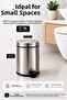 Pedal Trash Can 3 Liters with Inner Bucket and Lid Bathroom Trash Bin Chrome - Titan 7003 - 3