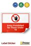 Entering the Panmikser Without Taking Safety Measures Isg Warning Sign Label 50X70 cm