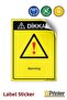 Attention! Do Not Respond Without Machine Stop Isg Warning Sign Sticker 15X21 cm