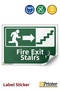 Fire Exit Staircase Isg Warning Sign Sticker 70X100 cm