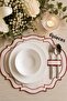 6 Pieces Red Double Row Embroidered American Service-Supla Set