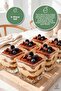 6-Piece Glass Magnolia Bowl Square Dessert Presentation Bowl Tiramisu Snack Bowl Jam Bowl 400 Cc
