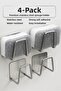 4 Pieces Stainless Dish Sponge Holder Adhesive Hanger Double-Sided Adhesive Gray