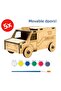 Wooden Ambulance Building Kit |   DIY Assembly and Painting Activity Set Educational Toy