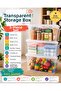 30 Lt Transparent Lockable Storage Box 3 Pieces Pp Plastic Organizer Suitable for Food Contact 53X35X22 cm - 4