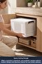 "Medium" Portable Organizer Box 30 Lt with Lid, Foldable, Stackable Multi-Purpose Storage Bin - 6
