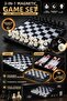 Magnetic Foldable Boxed Checkers, Backgammon and Chess Set 3 in 1 Magnetic Intelligence Game