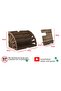 Quarter Desktop Organizer and Phone Stand Set of 2 – Wooden File Organizer Decorative Circular Document Rack - 3