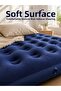 Outdoor Inflatable Mattress Double Flocked Surface Comfortable Use