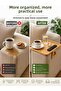 Rectangular Sofa Side Table Foldable Wood Look Serving Tray - 7