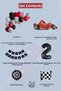 2-Year-Old Race Car Themed Birthday Party Celebration Balloon Set – Red, Black, and Gray Decoration Set - 2