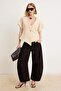 Beige Oversize Short Sleeve Vest Twoss26Ye00061