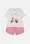 Pink Striped Knitted Bottom - Top Set Tkdss26Au00125 - 4