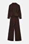 Brown Comfortable Fit Elastic Waist Bottom - Top Set Tdrss26Au00045 - 7