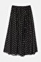 Black Polka Dot Lined Tulle Skirt with Elastic Waist Tdrss26Et00070