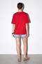 Red Oversize V-Neck Single Jersey T-Shirt Tdrss26Ts00030 - 4