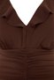 Brown Ruffle Detail Waist Gathered Skirt Plus Size Swimsuit Tbbss25Am00018 - 7