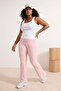 Pembe Flare/İspanyol Paça Fırçalı Soft Kumaş Büyük Beden Spor Tayt TBBSS26BV00006 - 2