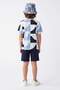 Blue Geometric Knitted Top and Bottom Set Tkdss26Au00078 - 4