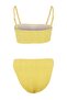 Yellow Strapless Covered Textured High Waist High Leg Bikini Set Tbess26Bt00140 - 9