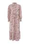 Brown Silky Fabric Sleeve End Gipeli Shawl Pattern Maxi Belted Woven Hijab Dress Tctss26Eb00160 - 4