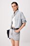 Gray Az Flexible Mini Denim Shorts Skirt Twoss26Sr00052 - 2