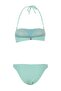 Green Strapless Covered Textured Regular Waist Regular Bikini Set Tbess26Bt00232 - 7