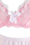 Pembe Tül/Dantel Bacak Fırfırlı Kapsız Fantezi İç Çamaşırı Takımı TBBSS26DG00019 - 5