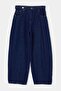 Koyu Mavi Tencel Karışımlı Normal Bel Baggy Jeans TWOAW27JE00019 - 5