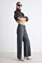 Antrasit %100 Pamuk Normal Bel Bilek Boy Wide Leg Jeans TWOAW27JE00088 - 9