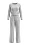 Gray Melange Viscose Knitted Pajama Set Thmaw27Pt00007 - 5