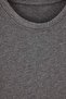Antrasit Melanj-Bordo 2'li Paket %100 Pamuk Uzun Kol Regular/Normal Kesim T-Shirt TMNAW24TS00001 - 10