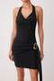 Black Degaje Collar Short/Mini Accessory Detailed Bodycone/Fitted Knitted Dress Twoss26El01237 - 3