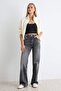 Antrasit Az Esnek Yüksek Bel Wide Leg Geniş Paça Jeans TWOAW27JE00080