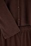 Kahverengi Fırçalı Soft Fitilli Hırka Örme Pijama Takımı THMAW25PT00074 - 7