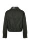 Black Regular Fit Leather Collared Suede Bomber Jacket Coat Twoaw27Mo00048 - 8